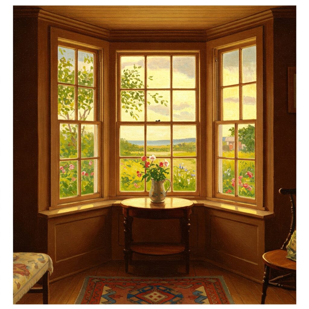 Artistic image of a Bay window